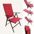 FOLDING RECLINING CHAIR , ELEGENT, RED