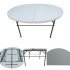 FOLDNG ROUND TABLE , SPLIT TOP, 160 Cm. DIA.