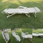 FOLDING RECLINING CHAIR WITH BED-BEIGE