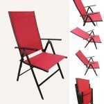 FOLDING RECLINING CHAIR , ELEGENT, RED
