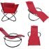 FOLDING ROCKING CHAIR, ALU.FRAME, RED