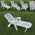 FOLDING POOL LOUNGER, WHITE, XDPC-119