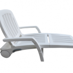 Folding Pool Lounger Storage Box,White