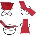 FOLDING ROCKING CHAIR, ALU.FRAME, RED