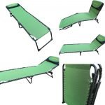 FOLDING BEACH BED - GREEN - 3 FOLD
