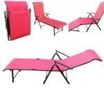 FOLDING BEACH LOUNGER - RED