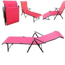 FOLDING BEACH LOUNGER - RED