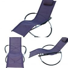 FOLDING ROCKING CHAIR, ALU.FRAME, PURPLE