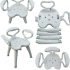 Portable Collapsible Knocked down shower chair Bath Chair Bath bench Orthopaedic Aid Surgical Instrument Travelling chair (With Arm Rest)