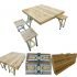 Folding Picnic Table With Joint Chairs - 8827 (Wooden Top)