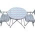 Folding Baby Table - Chairs Set (1+2 Chairs With Arms)-P.P.Printed, Multi Colour Butterfly