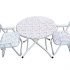Folding Baby Table - Chairs Set (1+2 Chairs With Arms)-P.P.Printed, Pink Butterfly