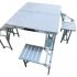 Folding Picnic Table With 4 Side Joint Chairs - 8836 (Marble Finish  MDF Top)