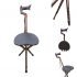 WALKING STICK WITH FOLDING STOOL, FIVE ADJUSTABLE HEIGHTSbg