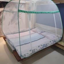 Folding Mosquito Net, Self Standing Auto Pop-Up Bed Canopy, Quadra, Green , 180 x 192 Cm