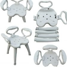 Portable Collapsible Knocked down shower chair Bath Chair Bath bench Orthopaedic Aid Surgical Instrument Travelling chair (With Arm Rest)