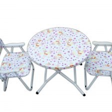Folding Baby Table - Chairs Set (1+2 Chairs With Arms)-P.P.Printed, Doll