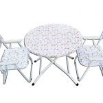 Folding Baby Table - Chairs Set (1+2 Chairs With Arms)-P.P.Printed, Pink Butterfly