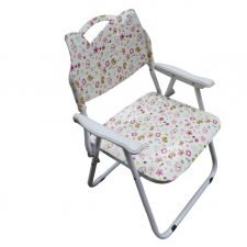Folding Baby Chair - P.P. Printed - With Arms - Pink Butterfly