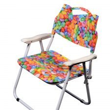 Folding Baby Chair - P.P. Printed - With Arms - Baloons