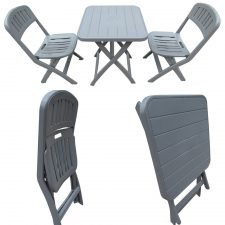 Folding Coffee Table - Chairs Set - P.P. - 2' x 2' (2 + 1 )