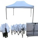 Quick Foldable Gazebo, 15' x 10', H.D., WHITE