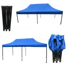 Quick Foldable Gazebo, 20' x 10', H.D., BLUE