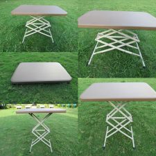VARIABLE HEIGHT TABLE - 2' x 1.5' Top, DARK BROWN