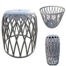 Stackable Stool, Side Grill (866), P.P., PURPLE (Set of 4 Pcs.)