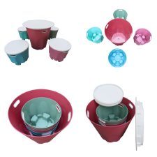 Portable Multi Color Storage Stool Chair Table Set