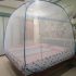 "Amaze" QUADRA (180x220x165 Cm) Folding Self standing, auto pop up, Automatic Mosquito Net Bed Canopy-Purple-Blue flowers