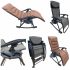 Folding portable zero gravity compact easy push back rocking oscillating reclining designer relax chair- 36 GREEN FLOWERS- With Cushion, side tray and drink holder