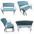Outdoor Indoor Garden Farm House Lounge Detachable Easy Gliding Steel Gliding Bench Glider Bench oscillating Chair