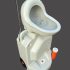 Mobile Portable Urinal Unit with Wheels - 38L Waste Tank Capacity, Water Connection Compatible, Easy Flushing System for Outdoor Events and Camping