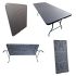 Multipurpose Folding Patio Dining Table Versatile Outdoor Furniture for Dining, Study, and Picnic (Size-(6'x2.5') - Rattan - with Hole in Center