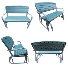 Outdoor Indoor Garden Farm House Lounge Detachable Easy Gliding Steel Gliding Bench Glider Bench oscillating Chair