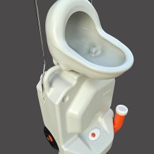 Mobile Portable Urinal Unit with Wheels - 38L Waste Tank Capacity, Water Connection Compatible, Easy Flushing System for Outdoor Events and Camping