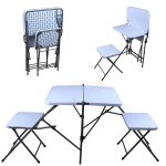 Folding Garden Restaurant Food Parlor Ice Cream Parlor Cafeteria Farm House Canteen Catering Home Household Dining Table (Style 13),Dining Table