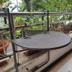 Folding Hanging Picnic Outdoor Portable Balcony Tea Coffee Snacks Laptop Reading Writing Height Adjustable Table - Iron