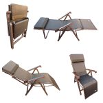 Amaze Folding Reclining Chair Cum Bed| Multi-Functional Lounge Chair for Home, Office, and Camping (Color-Brown)
