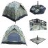 Camping Tent - Automatic - Square (Double Layer)-Camouflage-Tree Branches (3 People)