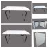 FOLDING TABLE, 4' x 2', SPLIT TOP (Telescopic Legs)