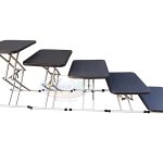 VARIABLE HEIGHT TABLE - 2' x 1.5' Top, BROWN
