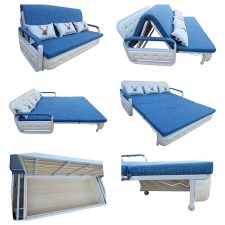 Sofa Cum Bed , Model-8606, Blue (Double Bed)