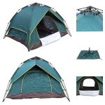 Camping Tent - Automatic - Square (Double Layer)-Green (3 People)