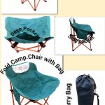 Folding Camping Chair with Carry Bag (With Side and Back Pocket)