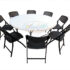 Dining Table-Chairs Set (Round Table+8 Chairs)-Honey Comb
