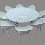 Dining Table-Chairs Set (Round Table+8 Chairs_