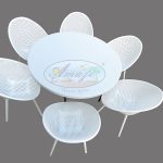 Dining Table-Chairs Set, 120 Cm Dia., WHITE