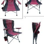 Folding Camping Chair with Arm Rest and Drink Holder